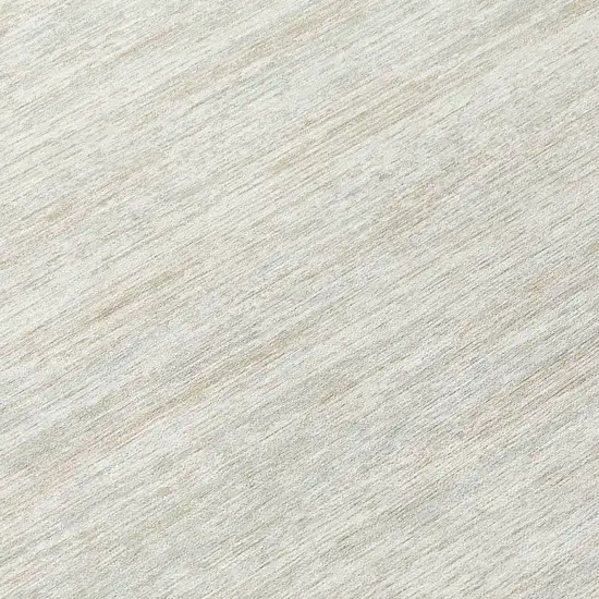 8' Ivory And Gray Round Striped Washable Indoor Outdoor Area Rug Photo 8