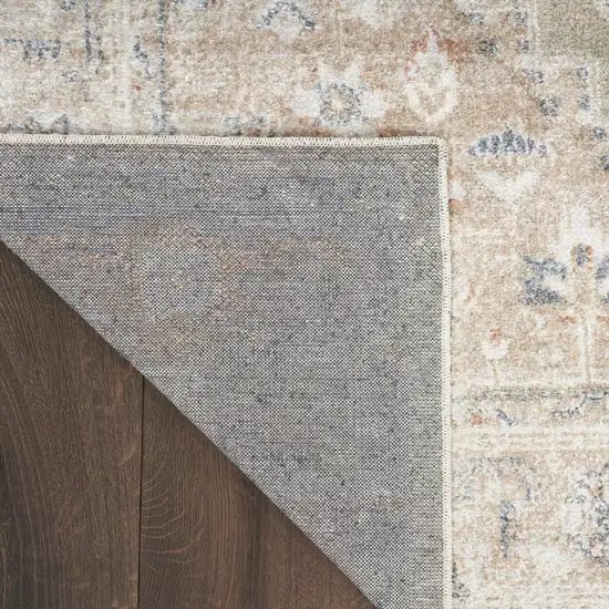 8' Sage Oriental Power Loom Distressed Washable Runner Rug Photo 9