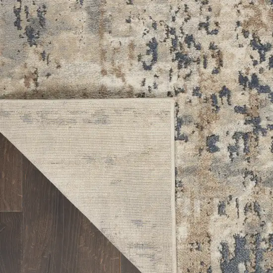 Beige Abstract Power Loom Area Rug Photo 9