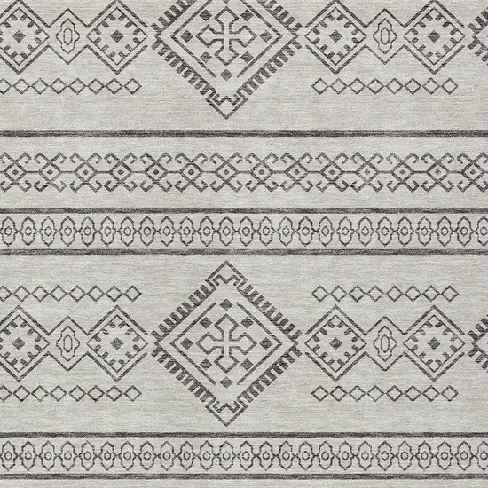 Beige And Brown Southwestern Washable Indoor Outdoor Area Rug Photo 5