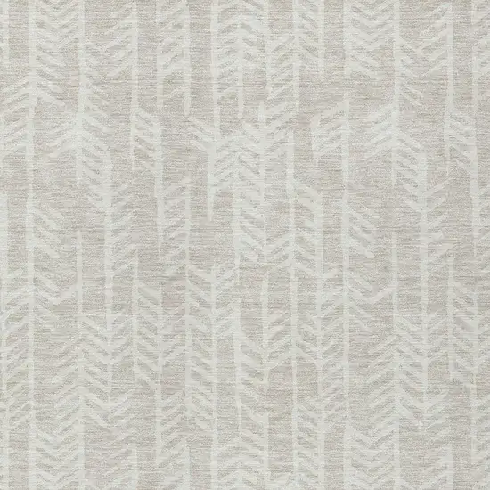 Beige And Ivory Tribal Washable Indoor Outdoor Area Rug Photo 6