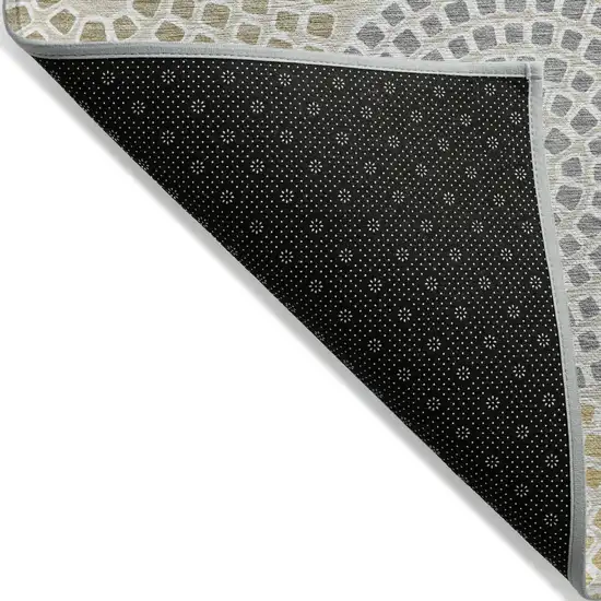 Beige Brown And Gray Geometric Washable Indoor Outdoor Area Rug Photo 4