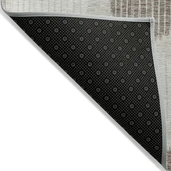 Beige Brown And Ivory Geometric Washable Indoor Outdoor Area Rug Photo 4