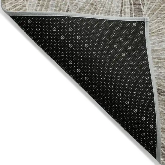 Beige Brown And Ivory Geometric Washable Indoor Outdoor Area Rug Photo 4