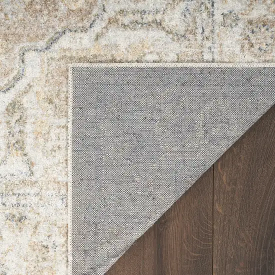 Beige Oriental Power Loom Washable Area Rug Photo 9