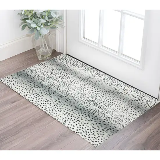 Black Gazelle  Print Shag Handmade Non Skid Area Rug Photo 1