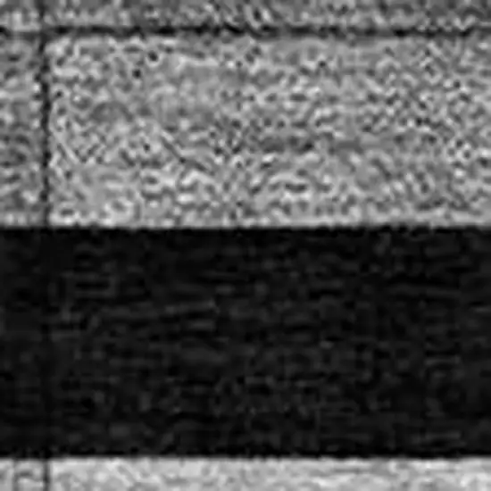 Black Ivory And Gray Striped Washable Indoor Outdoor Area Rug Photo 7