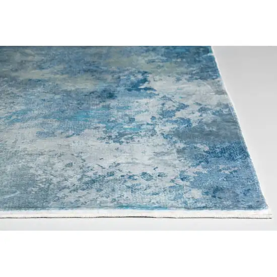 Blue White Abstract Sky Area Rug Photo 2