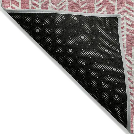 Blush And Ivory Tribal Washable Indoor Outdoor Area Rug Photo 4
