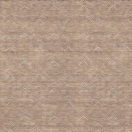 Brown And Beige Geometric Washable Indoor Outdoor Area Rug Photo 7
