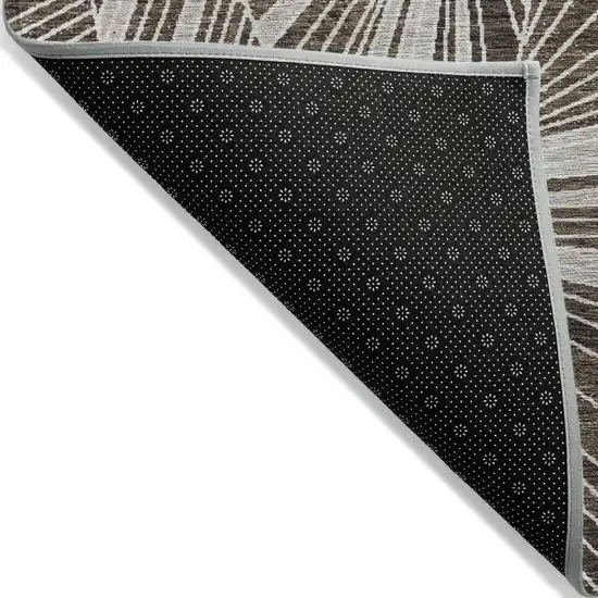 Brown And Beige Geometric Washable Indoor Outdoor Area Rug Photo 4
