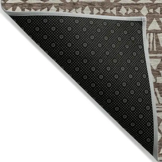 Brown And Beige Southwestern Washable Indoor Outdoor Area Rug Photo 4