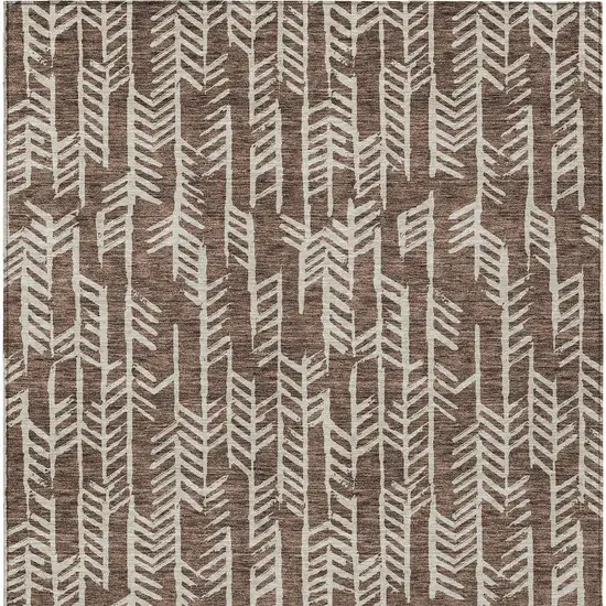 Brown And Beige Tribal Washable Indoor Outdoor Area Rug Photo 7