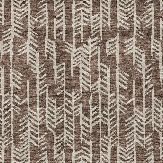 Brown And Beige Tribal Washable Indoor Outdoor Area Rug Photo 6