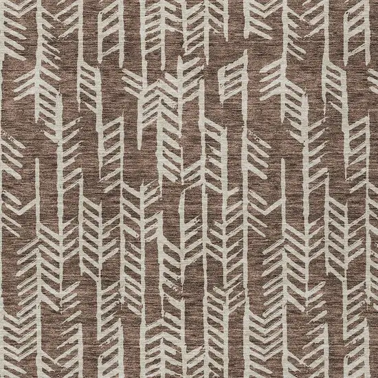 Brown And Beige Tribal Washable Indoor Outdoor Area Rug Photo 6