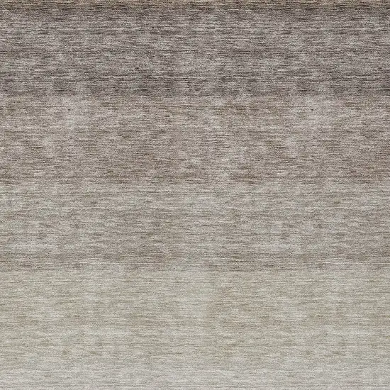 Brown And Ivory Ombre Washable Indoor Outdoor Area Rug Photo 4