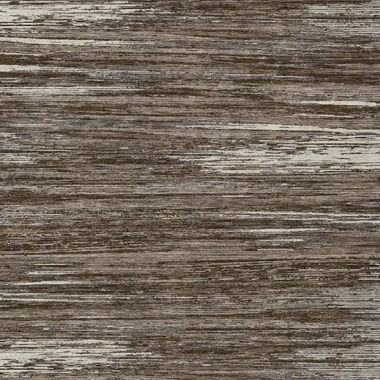 Brown And Ivory Striped Washable Indoor Outdoor Area Rug Photo 6