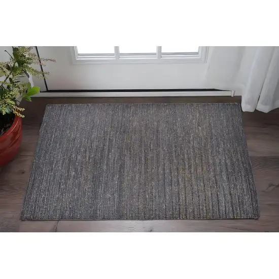 Brown Blue And Taupe Hand Woven Area Rug Photo 1