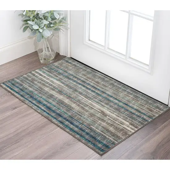 Brown Ombre Tufted Handmade Area Rug Photo 1