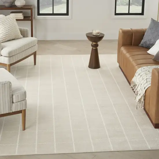 Cream Geometric Area Rug Photo 8