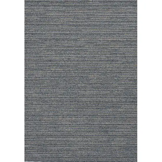 Denim Blue Abstract Indoor Outdoor Area Rug Photo 3