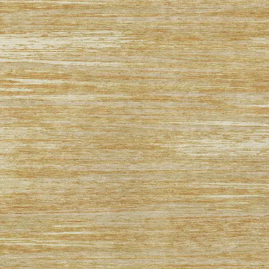 Gold Gray And Ivory Striped Washable Indoor Outdoor Area Rug Photo 6