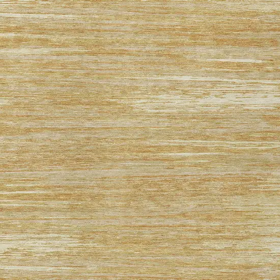 Gold Gray And Ivory Striped Washable Indoor Outdoor Area Rug Photo 6