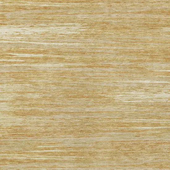 Gold Gray And Ivory Striped Washable Indoor Outdoor Area Rug Photo 6