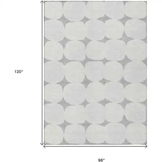 Gray And Beige Abstract Washable Indoor Outdoor Area Rug Photo 3