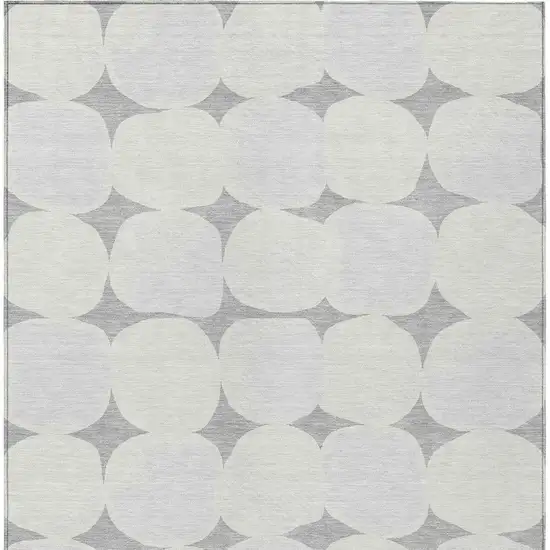 Gray And Beige Abstract Washable Indoor Outdoor Area Rug Photo 6