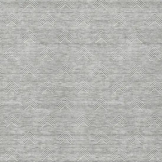Gray And Ivory Geometric Washable Indoor Outdoor Area Rug Photo 6