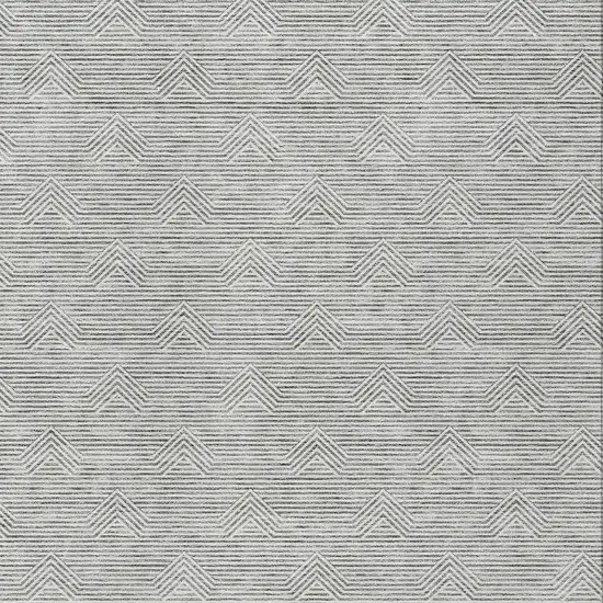 Gray And Ivory Geometric Washable Indoor Outdoor Area Rug Photo 6