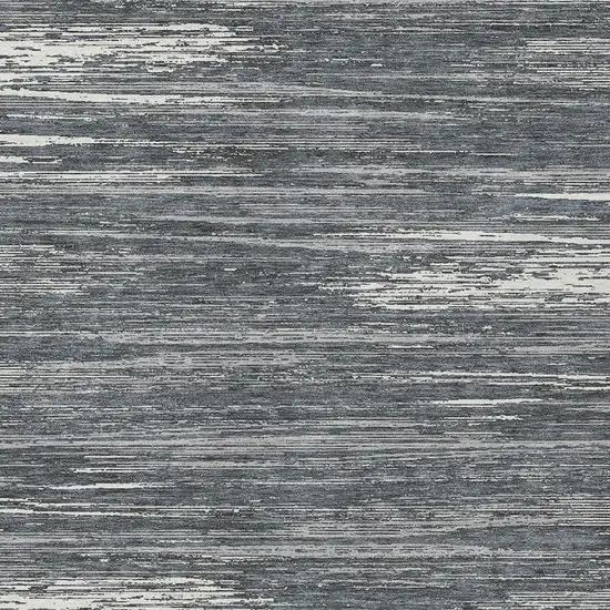 Gray And Ivory Striped Washable Indoor Outdoor Area Rug Photo 6