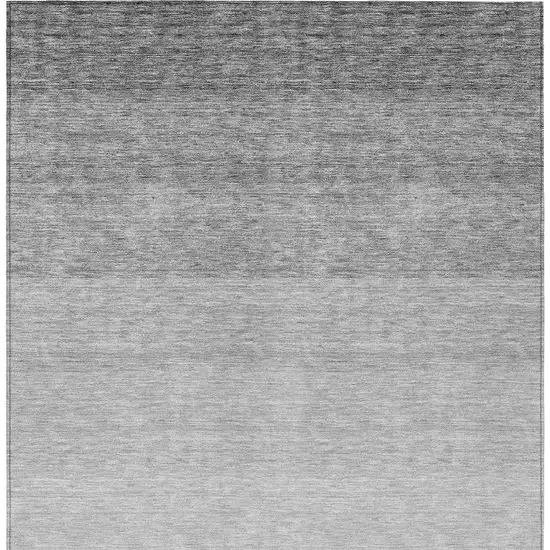 Gray And Light Gray Ombre Washable Indoor Outdoor Area Rug Photo 5