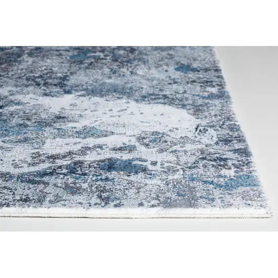 Gray Blue Abstract Galaxy Area Rug Photo 2