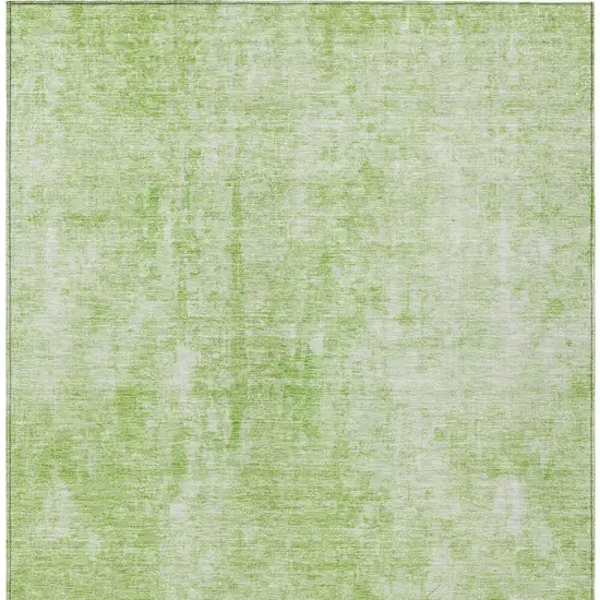 Green Abstract Washable Indoor Outdoor Area Rug Photo 6