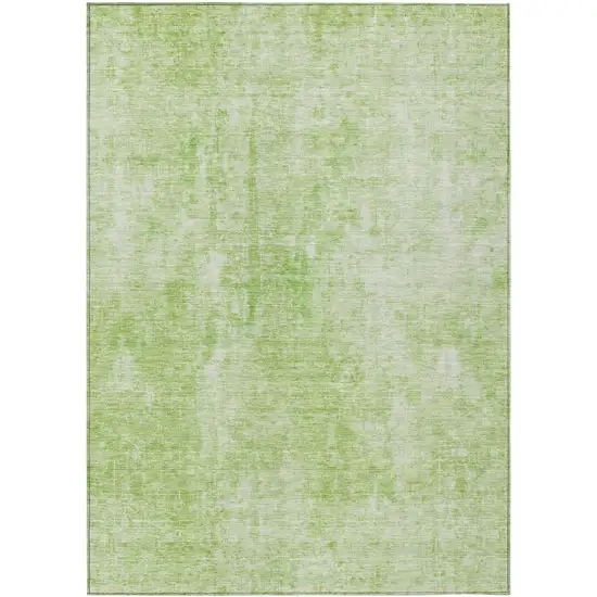 Green Abstract Washable Indoor Outdoor Area Rug Photo 2