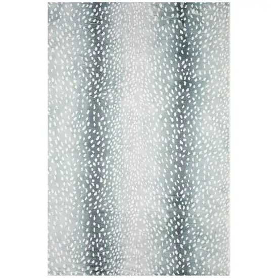 Grey Gazelle Print Shag Handmade Non Skid Area Rug Photo 1
