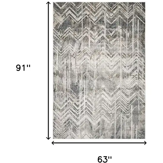 Grey Polyester Or  Viscose Rug Photo 3