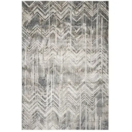 Grey Polyester Or  Viscose Rug Photo 2