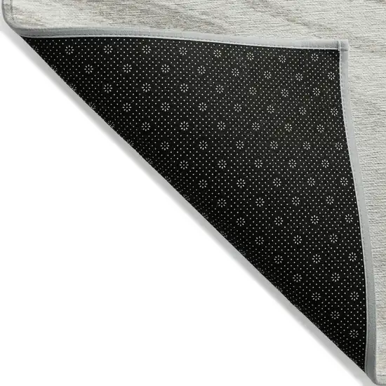 Ivory And Beige Abstract Washable Indoor Outdoor Area Rug Photo 4
