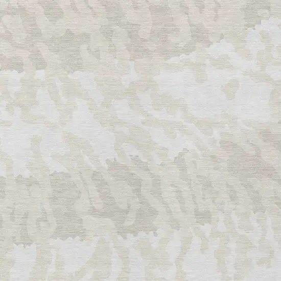 Ivory And Beige Animal Print Washable Indoor Outdoor Area Rug Photo 6
