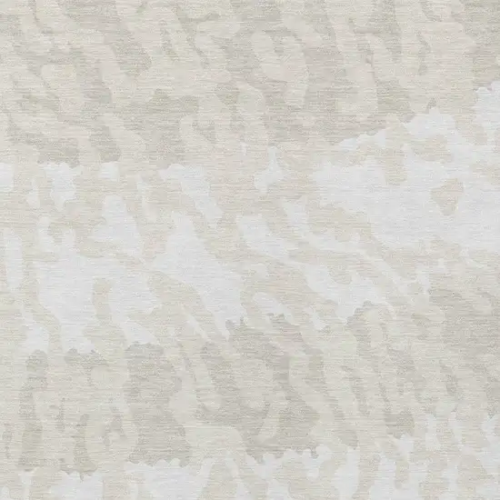 Ivory And Beige Animal Print Washable Indoor Outdoor Area Rug Photo 6