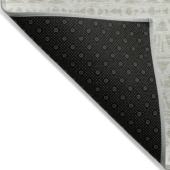 Ivory And Beige Southwestern Washable Indoor Outdoor Area Rug Photo 4