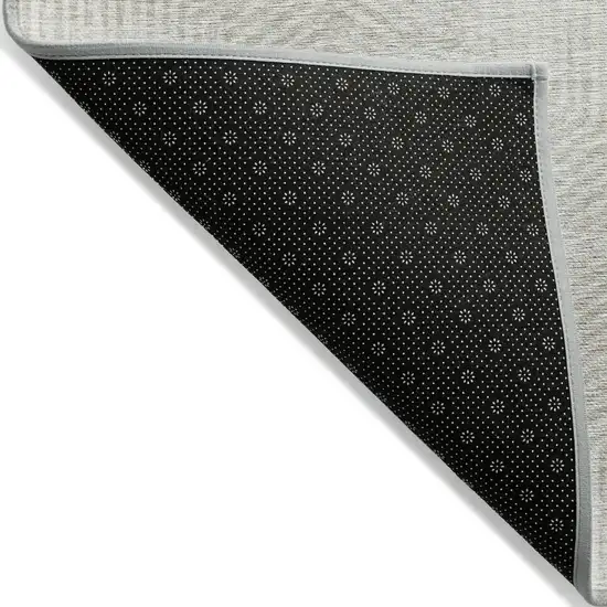 Ivory And Gray Geometric Washable Indoor Outdoor Area Rug Photo 4