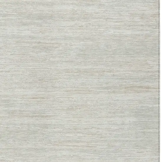 Ivory And Gray Striped Washable Indoor Outdoor Area Rug Photo 6