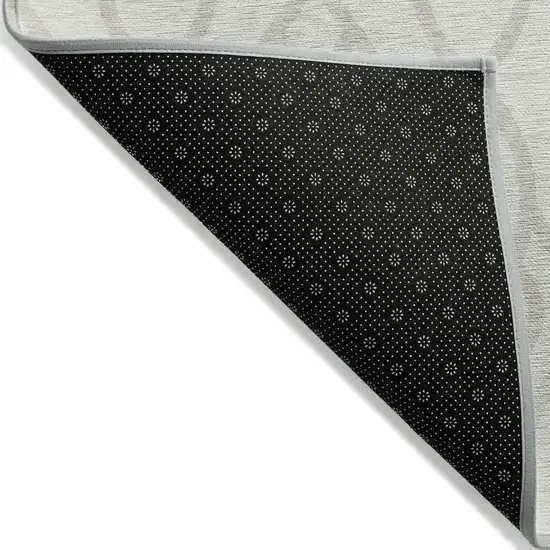 Ivory And Gray Trellis Washable Indoor Outdoor Area Rug Photo 4