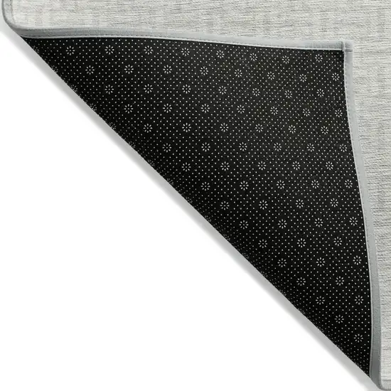Ivory And Silver Geometric Washable Indoor Outdoor Area Rug Photo 4