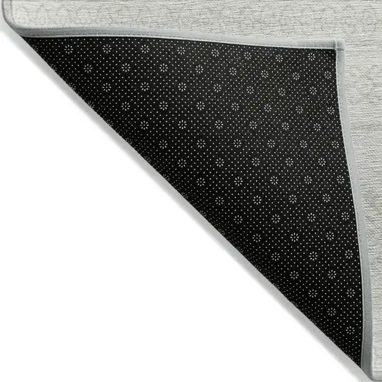 Ivory And Silver Southwestern Washable Indoor Outdoor Area Rug Photo 4