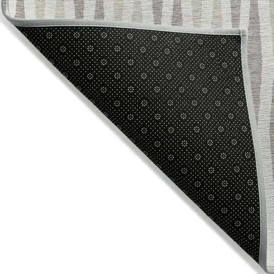 Ivory Brown And Beige Geometric Washable Indoor Outdoor Area Rug Photo 4